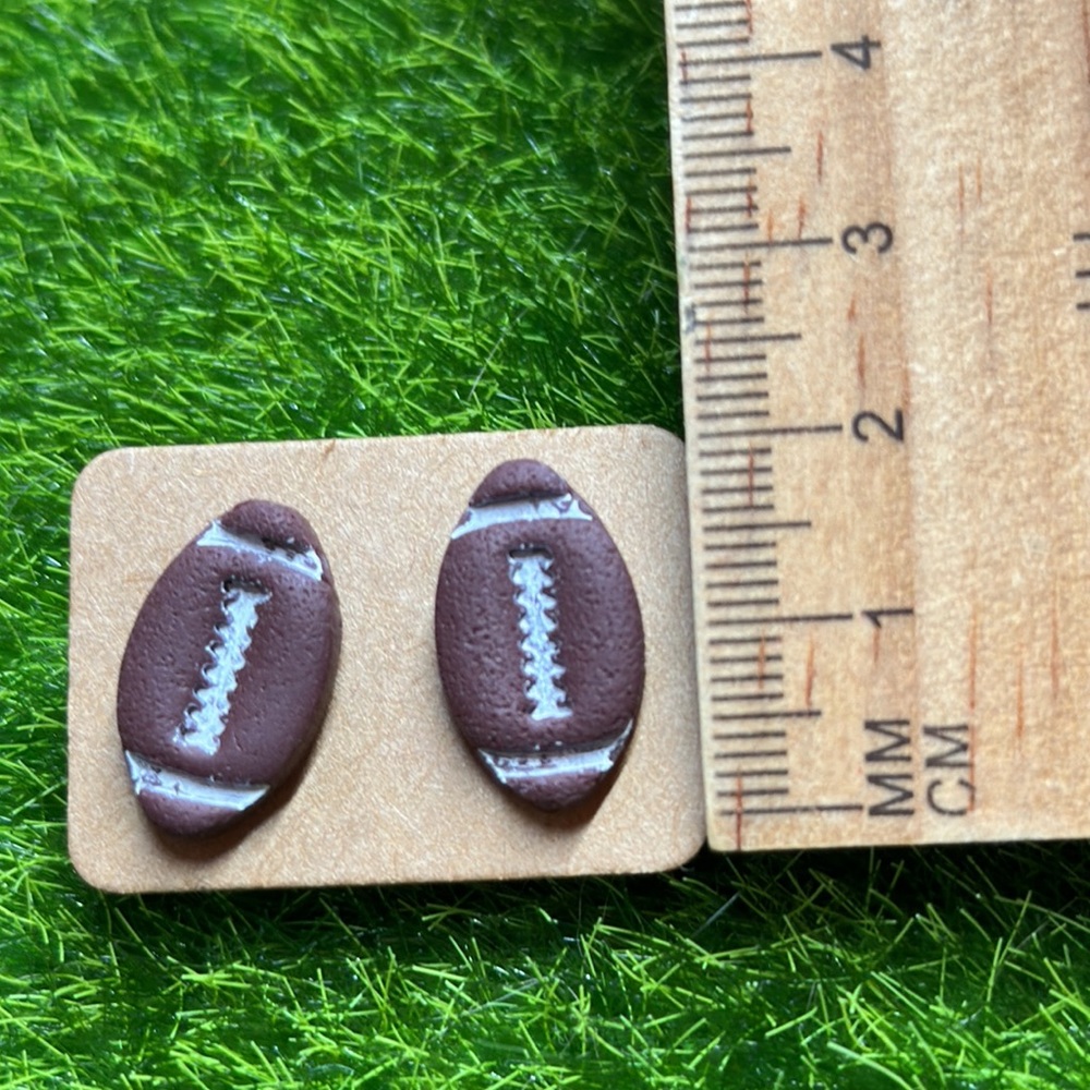 NWT Football 🏈 clay earring studs